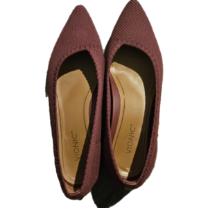 VIONIC Knit Pointy Toe Ballet Flats Dahlia maroon size 7.5 EUC like new